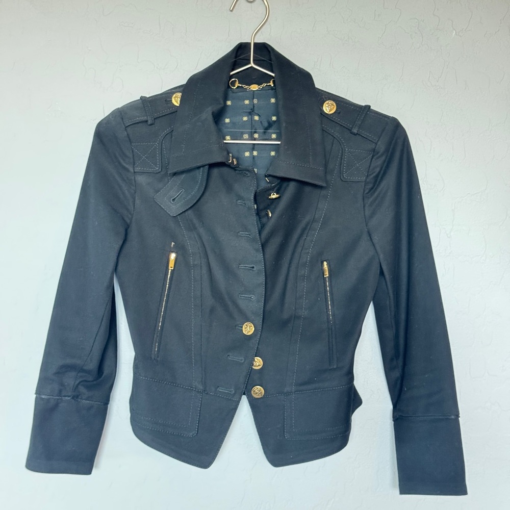 Gucci Black Military Style Jacket